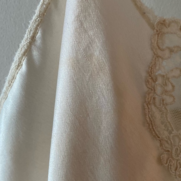 Vintage Silky Style Mini Slip Dress, Cream - M - Picture 6 of 6